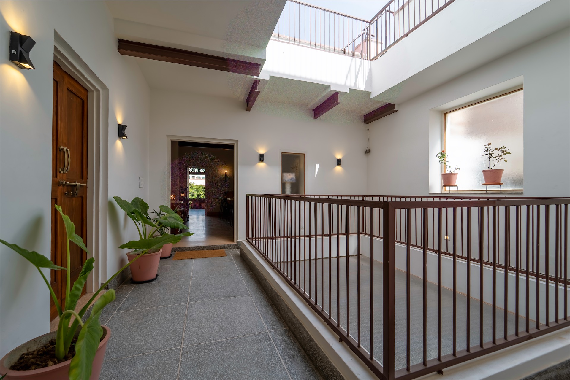 Courtyard with traditional patterned tiles