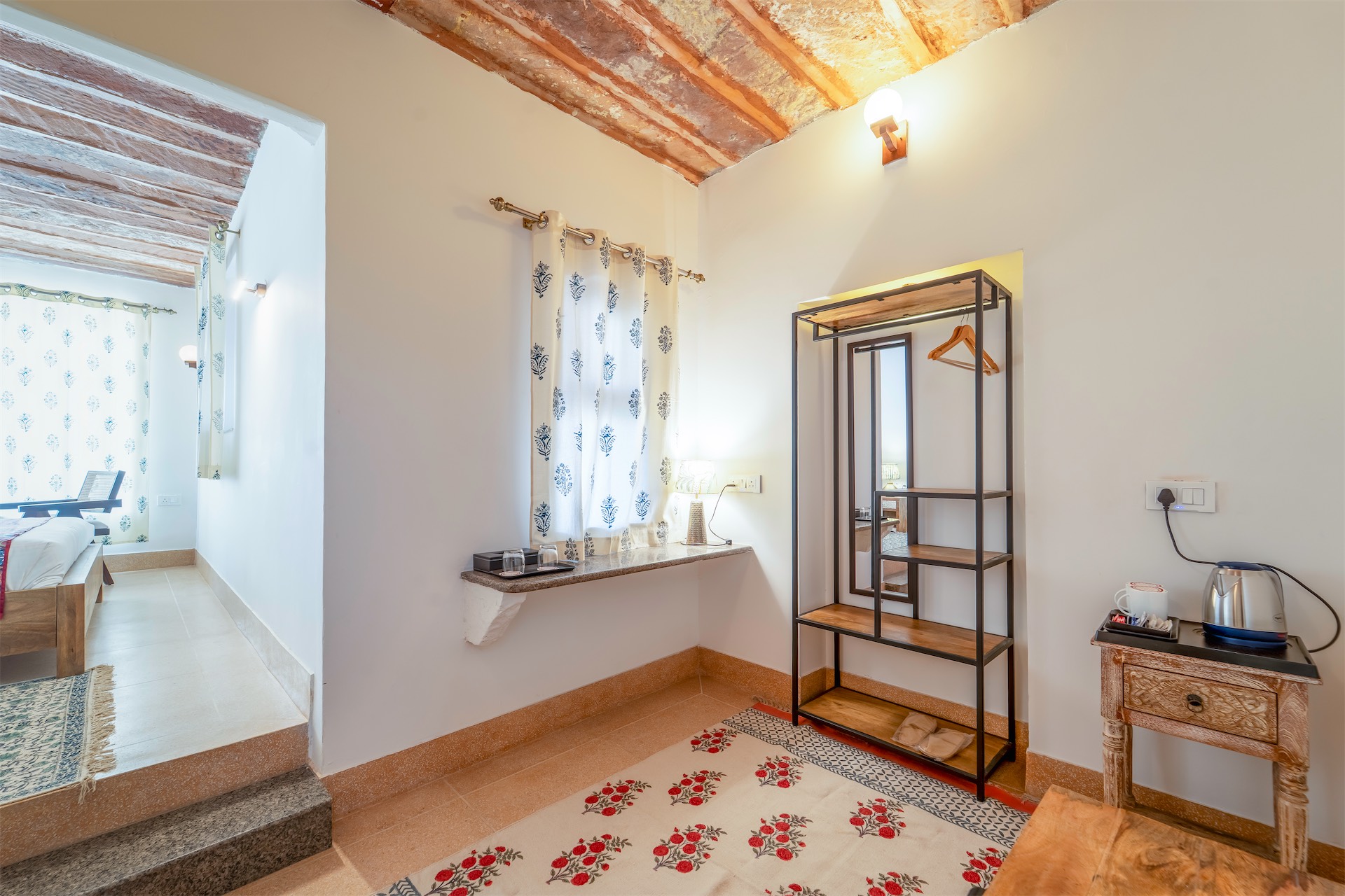 Comfort Suite — dressing area with wardrobe